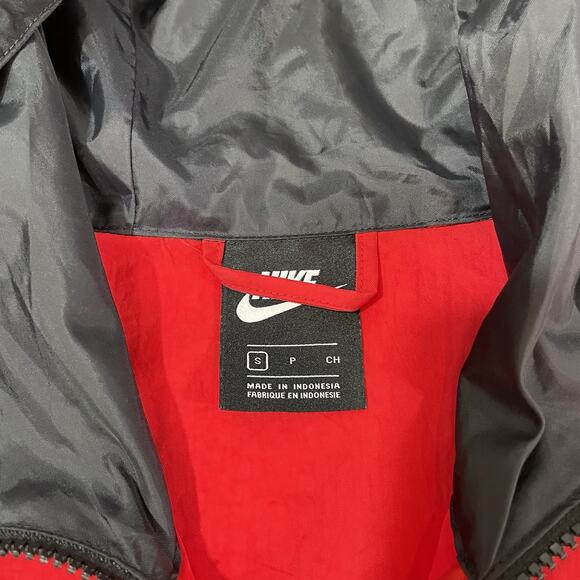 Nike Air Anorak Woven Pullover Jacket Men’s Size S Black/Red BV5163-657 - Picture 2 of 8